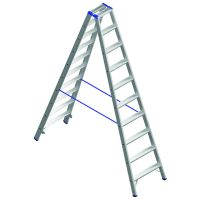 Kopėčios aliumininės 2x10-pakopų H-3.64m 2-dalių PASSLG210 - PROTEC