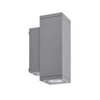 Šviestuvas v/t LED 7.5W IP65 3000/4000K 700/7800lm 70x70mm H-186mm šviesiai pilkos spalvos Shoreline Pro Square Up+Down - DEKO LIGHT