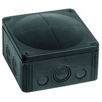 Dėžutė v/t [140x140x82] IP66/IP67 su gnybtais juoda be halogenų D6-21mm PAKSW140x140 - PROTEC