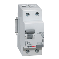 Relė srovės nuotėkio RCCB 2P 40A 30mA AC-tipas RX3 - LEGRAND