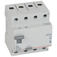 Relė srovės nuotėkio RCCB 4P 25A 30mA AC-tipas RX3 - LEGRAND