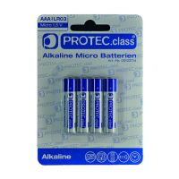 Elementas galvaninis šarminis LR03 AAA 1.5V Alkaline PBAT AAA [pak. po 4 vnt.] - PROTEC