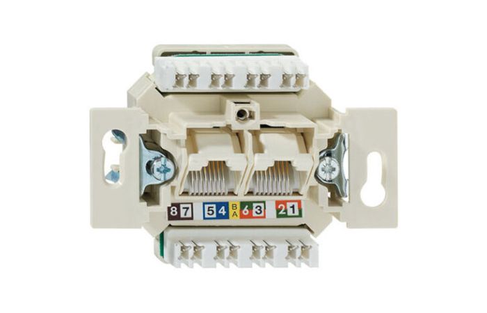 Lizdas kompiuterinis p/t dvigubas UAE Class EA Kat.5 ISO-8 UPO mK neekranuotas - ABB