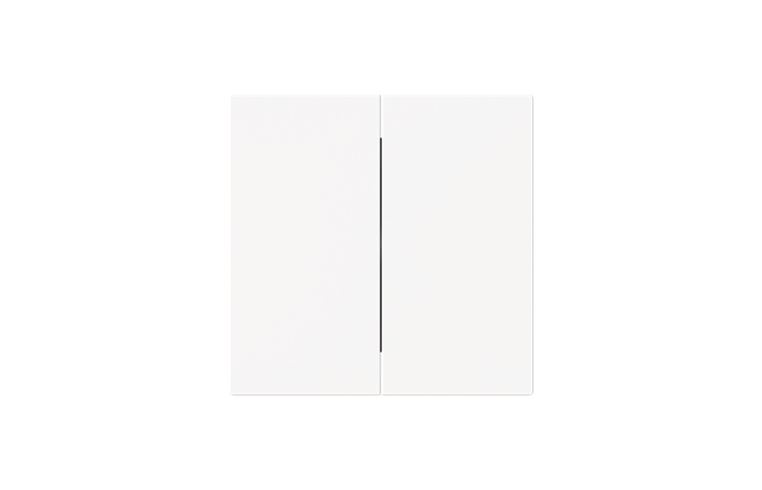 Klavišas dvigubam jungikliui baltos matinės spalvos 1785-44M-500 Busch-Art Linear - ABB