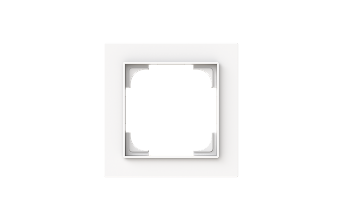 Rėmelis viengubas baltos matinės spalvos 1721-44M-500 Busch-Art Linear - ABB