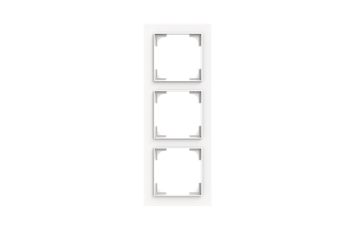 Rėmelis trigubas baltos matinės spalvos 1723-44M-500 Busch-Art Linear - ABB