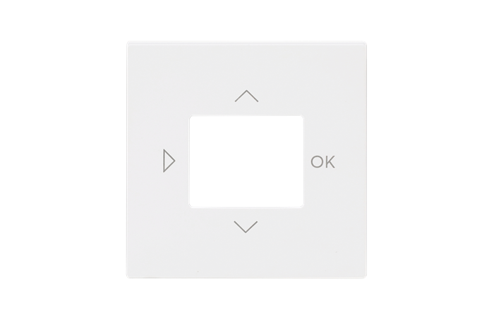 Dangtelis temperatūros reguliatoriui baltos matinės spalvos 6435-44M Busch-Art Linear - ABB