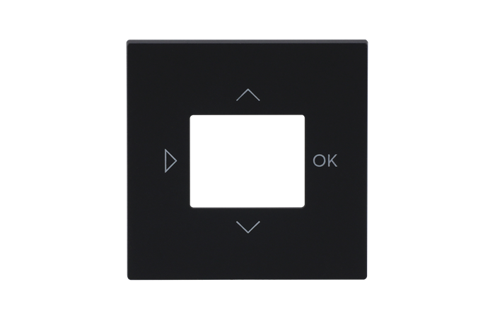 Dangtelis temperatūros reguliatoriui juodos matinės spalvos 6435-45M Busch-Art Linear - ABB