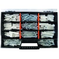 Rinkinys plastikinių kaiščių ir medsraigčių, su skyreliais 1kg PSKDS - PROTEC