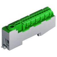 Gnybtas atsišakojimo spyruoklinis (1x25mm2 2x4.0mm2 12x2.5mm2) geltonai žalias izoliuotas PSLKS 15 - PROTEC