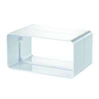 Sujungimas plokščiam ortakiui 100mm baltas PFKV - PROTEC