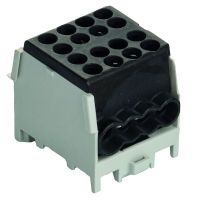 Gnybtas 25mm2 Cu/Al juodas 8 prijungimai (2x25/6x16) PHLAK2526SW - PROTEC