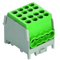 Gnybtas 25mm2 Cu/Al žalias 8 prijungimai (2x25/6x16) PHLAK2526GN - PROTEC