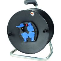 Ilgiklis-ritė tuščia 4 lizdų juodas plastinikis būgnas PLTK 50 - PROTEC