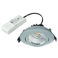 Šviestuvas į/l LED 8.5W IP20 3000K 640lm D-82mm H-41mm sidabrinės spalvos PLEDEDS - PROTEC