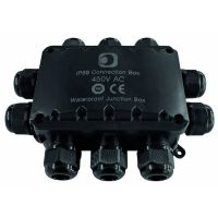 Dėžutė v/t [184x55x148] IP68 tuščia juoda be halogenų 10xM20 PFRAB 10 - PROTEC