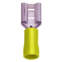 Antgalis izoliuotas 4-6mm2 geltonas (plokštieji lizdai 6.3x0.8) PFSHI4060/6308 [50] - PROTEC