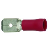 Antgalis izoliuotas 0.5-1mm2 raudonas (plokštieji kištukai 6.3x0.8) PFSI 0510/6308 [100] - PROTEC