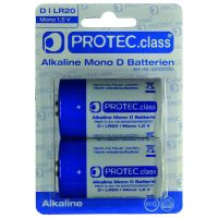 Elementas galvaninis šarminis LR20 C 1.5V Alkaline PBAT D [pak. po 2 vnt.] - PROTEC
