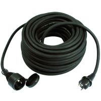 Ilgiklis 10m 1 lizdo H05RRF 3x1.5 IP44 guminis juodas PGVL 315-10S - PROTEC