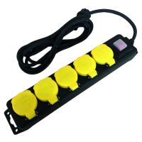 Ilgiklis 1.4m 5 lizdų su įžeminimu ir jungikliu IP44 3680W PSDLO-515 - PROTEC