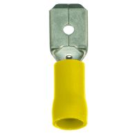 Antgalis izoliuotas 4-6mm2 geltonas (plokštieji kištukai 6.3x0.8) PFSI 4060/6308 [50] - PROTEC