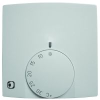 Reguliatorius v/t temperatūros patalpos +5...+30C 2A šildymui ir vėdinimui baltas blizgus plonas PRTR300 - PROTEC