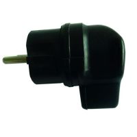 Kištukas a/k kampinis guminis su įžeminimu 16A IP44 juodas SCHUKO PVGWS - PROTEC