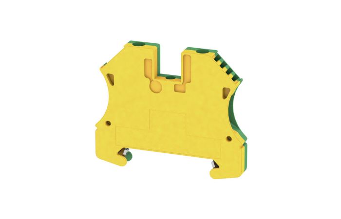 Gnybtas 4mm2 geltonai žalias ant bėgelio WPE 4 - WEIDMULLER