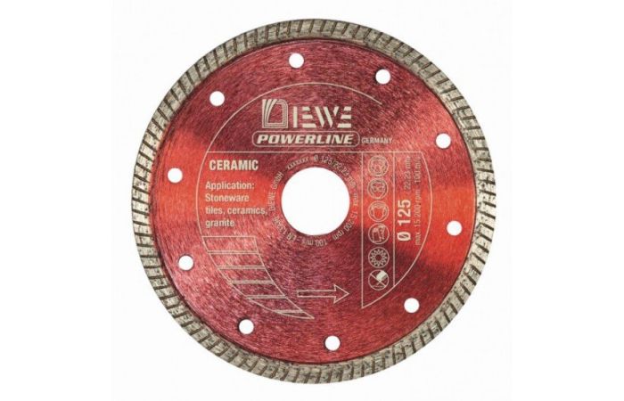 Diskas pjovimo deimantinis 125/22.2mm plytelėms, plytoms, akmeniui P-LINE CERAMIC - DIEWE