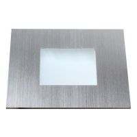 Šviestuvas į/s LED 0.6W 12V IP20 4500K 30lm 70x70mm H-6.5mm sidabrinės spalvos QUADRO POINT - DEKO LIGHT