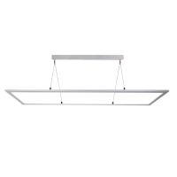 Šviestuvas pakabinamas LED 50W IP20/IP40 3000K/4000K 5600lm/6100lm 1195x295mm H-12mm dimeriuojamas aliuminio spalvos šviečia aukštyn/žemyn išjungus-permatomas LED PANEL TRANSPARENT - DEKO LIGHT