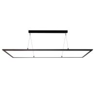 Šviestuvas pakabinamas LED 50W IP20/IP40 3000K/4000K 5600lm/6100lm 1195x295mm H-12mm dimeriuojamas juodos spalvos šviečia aukštyn/žemyn išjungus-permatomas LED PANEL TRANSPARENT - DEKO LIGHT