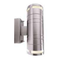 Šviestuvas v/t 2x35W GU10 IP44 D-60mm H-178mm sidabrinės spalvos šviečia aukštyn/žemyn BRA ZILLY II UP AND DOWN - DEKO LIGHT