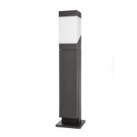 Stulpelis 1x13W E27 IP44 100x100mm H-620mm su lizdais 2x16A 3650W tamsiai pilkos spalvos KUKUI PUKA - DEKO LIGHT