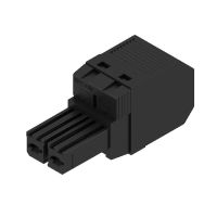 Lizdas PCB 2 poliai 0.5-10mm2 spyruokliniai BVF 7.62HP/02/180 SN BK BX - WEIDMULLER