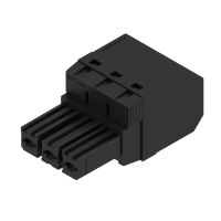 Lizdas PCB 3 poliai 0.5-10mm2 spyruokliniai BVF 7.62HP/03/180 SN BK BX - WEIDMULLER