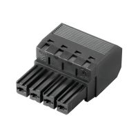 Lizdas PCB 4 poliai 0.5-10mm2 spyruokliniai BVF 7.62HP/04/180 SN BK BX - WEIDMULLER