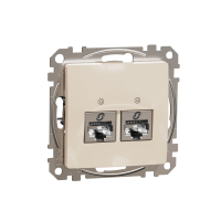 Lizdas kompiuterinis p/t dvigubas RJ45 Kat.5e STP be rėmelio dramblio kaulo spalvos SEDNA DESIGN - SCHNEIDER ELECTRIC