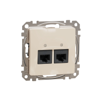 Lizdas kompiuterinis p/t dvigubas RJ45 Kat.5e UTP be rėmelio dramblio kaulo spalvos SEDNA DESIGN - SCHNEIDER ELECTRIC