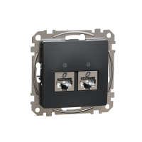 Lizdas kompiuterinis p/t dvigubas RJ45 Kat.5e STP be rėmelio antracito spalvos SEDNA DESIGN - SCHNEIDER ELECTRIC