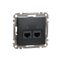 Lizdas kompiuterinis p/t dvigubas RJ45 Kat.5e UTP be rėmelio antracito spalvos SEDNA DESIGN - SCHNEIDER ELECTRIC