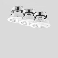 Rinkinys šviestuvų į/l LED 16W IP20 3000K 1005lm D-78mm H-48mm 38/40 laipsnių asimetrinis baltos matinės spalvos [rinkinyje 3 vnt.] - BEGA