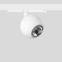 Prožektorius LED 14.5W IP20 3000K 1315lm į 3F bėgelį D-140mm H-190mm 32 laipsnių dimeriuojamas baltos matinės spalvos DALI EUROSTANDARD-PLUS - BEGA
