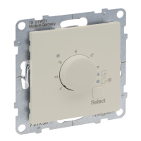 Reguliatorius temperatūros p/t patalpos 1co +5...+30C dramblio kaulo spalvos 8A/2A 250V Suno - LEGRAND