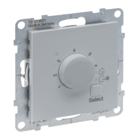 Reguliatorius temperatūros p/t patalpos 1co +5...+30C aliuminio spalvos 8A/2A 250V Suno - LEGRAND