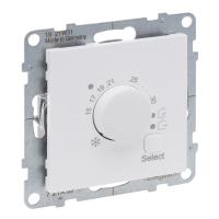 Reguliatorius temperatūros p/t grindų 1no +10...+60C baltos spalvos 16A 250V Suno - LEGRAND