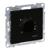 Reguliatorius temperatūros p/t grindų 1no +10...+60C juodos spalvos 16A 250V Suno - LEGRAND