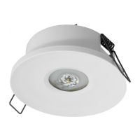 Šviestuvas į/l LED 3W IP65 6500K 400lm D-100mm H-37mm su 3val. akumuliatoriumi M/NM Ara R 3PLED C372 LOA IP65 - NORTHCLIFFE