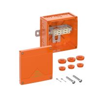 Dėžutė v/t [150x150x85] IP66 E30-E90 su gnybtais 5x6mm2 be halogenų WKE4-Duo 5x6 - SPELSBERG